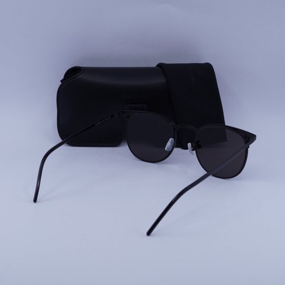 Saint Laurent SL 350 SLIM 001 Sunglasses Black Square Frame, Black Lenses - Picture 8 of 8